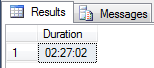 SQL Server DateDiff Result